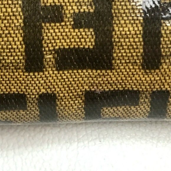 Authentic FENDI FF Zucca pattern Pochette Cross body Shoulder Bag Vinyl x Leathe - Picture 7 of 11